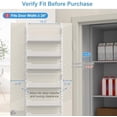 thumbnail image 4 of Over the Door Pantry Organizer, 8-Tier Over the Door Organizer with Adjustable Basket, Pantry Door Organization for Pantry Kitchen Storage Room Spice Rack, White, 4 of 6