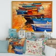 thumbnail image 3 of Designart Boats In The Harbor During Warm Colourd Sunset I FLOAT FRAME WALL ART, 3 of 4