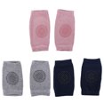 thumbnail image 2 of Baby Crawling Knee Pads, Combed Cotton Baby Knee Pads Unisex Lovely Colors Knee Protection  For Walk Learning, 2 of 8