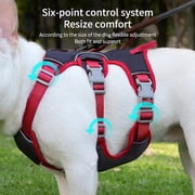 Dog Harness and Leash Combo,No Pull Escape Proof Reflective Vest Harnesses with Lift Handle and Leash Clip,Adjustable for Small Medium Dogs(Beige,S)