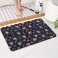 thumbnail image 4 of Pioneer Flower Floral Print Pattern Bathroom Rugs Mat, Non Slip Microfiber Bathroom Rug with Rubber Backing, Soft Mats for Bathroom Floor Tub Shower, 17"x27", 4 of 5