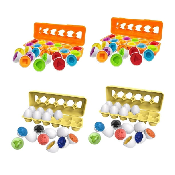 24x color y formas huevo juguete aprendizaje juguete rompecabezas juguetes Montessori juguete bebé infantil