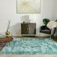 thumbnail image 5 of Well Woven Kuki Chie Glam Solid Textured Ultra-Soft Light Blue 2'3" x 7'3" Runner Two-Tone Shag Area Rug, 5 of 8