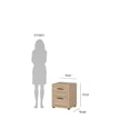 thumbnail image 3 of Tvilum Mira 3-Piece Bedroom Set - 6 Drawer Double Dresser And Nightstand Set Of 2, Jackson Hickory, 3 of 16