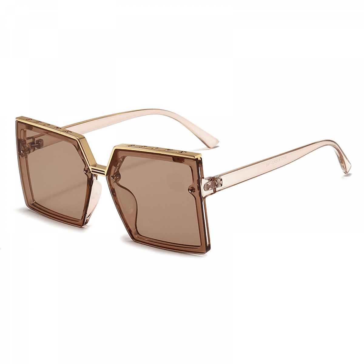 Brown Cat Eye Vintage Sunglasses Thick Unique Frame and Brown Lens Ellie 