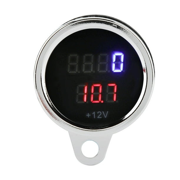 3 en 1 Moto LED Thermomètre Numérique Voltmètre Température Compteur de  Temps