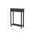 thumbnail image 6 of "East at Main Marnie Navy Blue Wood Console Table with Drawer & Shelf, 23.75"" Slim Entry Furniture for Small Spaces", 6 of 7