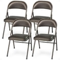 thumbnail image 1 of MECO Sudden Comfort Deluxe Cinnabar Vinyl Padded Folding Chair, (Set of 4), 1 of 6