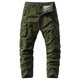 thumbnail image 1 of Pantalones largos para hombre, moda informal, cómodos, sólidos, con bolsillos, con cordón ajustable, pantalones regulares de poliéster para hombre., 1 of 8