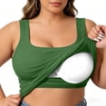 thumbnail image 2 of HBYJLZYG Women's Plus Size Tank Top with Built-in Bra, Ribbed Sleeveless Cami Shirt, U Neck Comfortable Summer Vacation Top, Versatile Everyday Casual Wear, 2 of 9