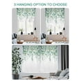 thumbnail image 4 of Teal Eucalyptus Leaves Tie Up Curtains for Windows 63 Inch Length Balloon Curtains Kitchen Adjustable Balloon Window Shade Spring Floral Summer Botanical Tie Up Valance Bathroom Curtain 52"x63", 4 of 6