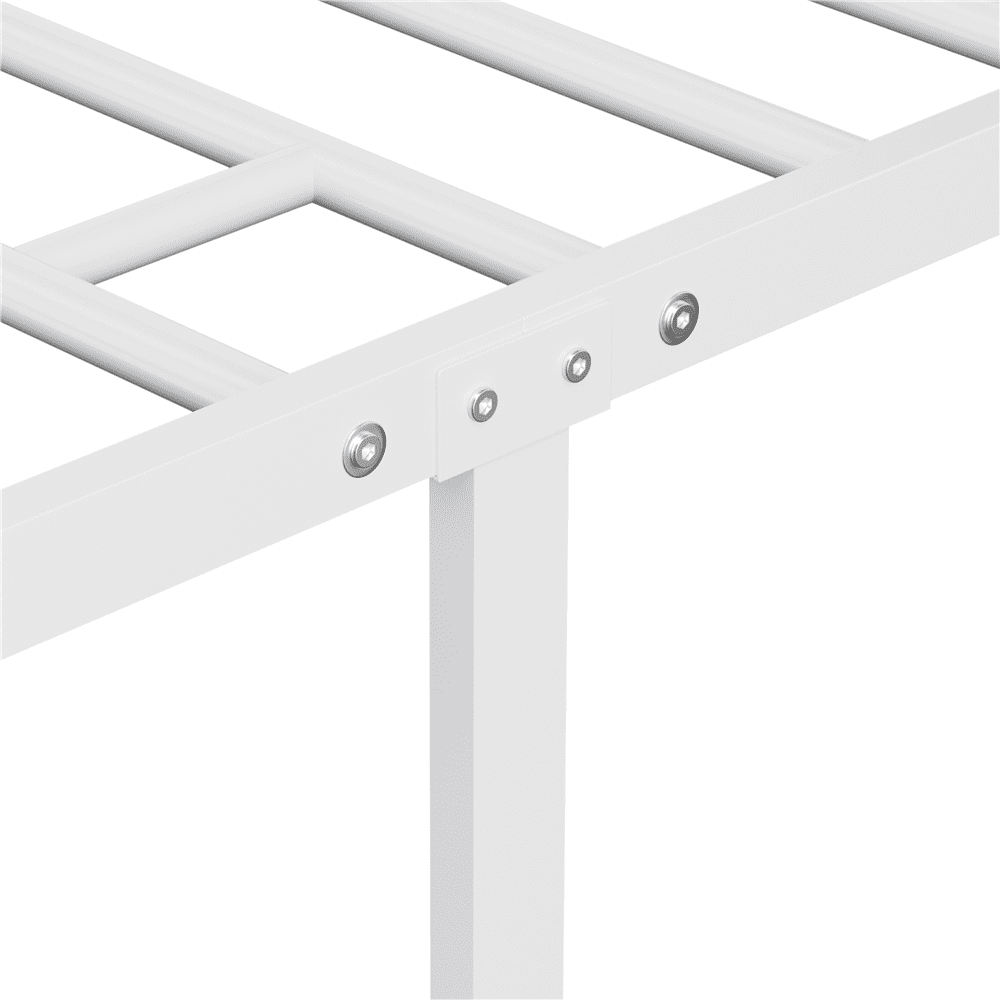 Renwick X-design Metal Platform Twin Bed,Adult , White