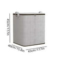 thumbnail image 2 of SHENGXINY Clothes Storage Bins with Lids & Reinforced Handles, Non-Woven Zipper Storage Bags for Clothing, Quilt, Comforter, Bedding Gray 15.8x17.7x17.7in, 2 of 3