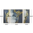 thumbnail image 3 of 32" x 36" Abstract Framed Wall Art with Gold Aluminum Frame, by CosmoLiving by Cosmopolitan (3 Count), 3 of 7