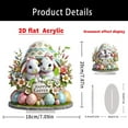 thumbnail image 2 of Easter-Themed 2D Flat Acrylic Home Desktop Decoration With Cute Egg And Bunny Design, Sturdy Lightweight Acrylic Tabletop Ornament Perfect For Boosting Festive, 2 of 3