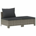 thumbnail image 5 of vidaXL 8 Piece Garden Lounge Set with Cushions Grey Poly Rattan, 5 of 5