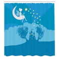 thumbnail image 3 of Ambesonne Fantasy Shower Curtain, Tale Cartoon Girl, 69"Wx84"L, White Blue, 3 of 5