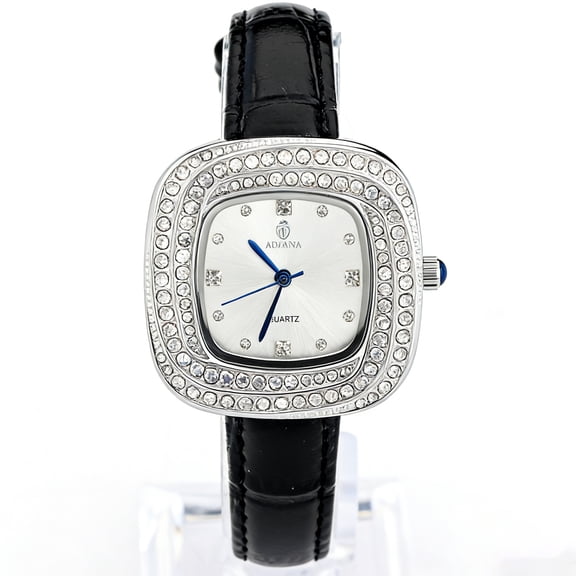 Leather Watch for Women Waterproof Rhinestone Small Dial Simple Quartz Square Watches