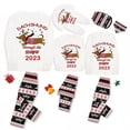 thumbnail image 3 of Pijamas familiares a juego de Navidad, conjunto de pijamas de Dachshund a través de la nieve, Tops de reno, pantalones, 2023, 3 of 3