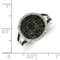 thumbnail image 3 of Sterling Silver Black & White Diamond Round Ring, 3 of 3