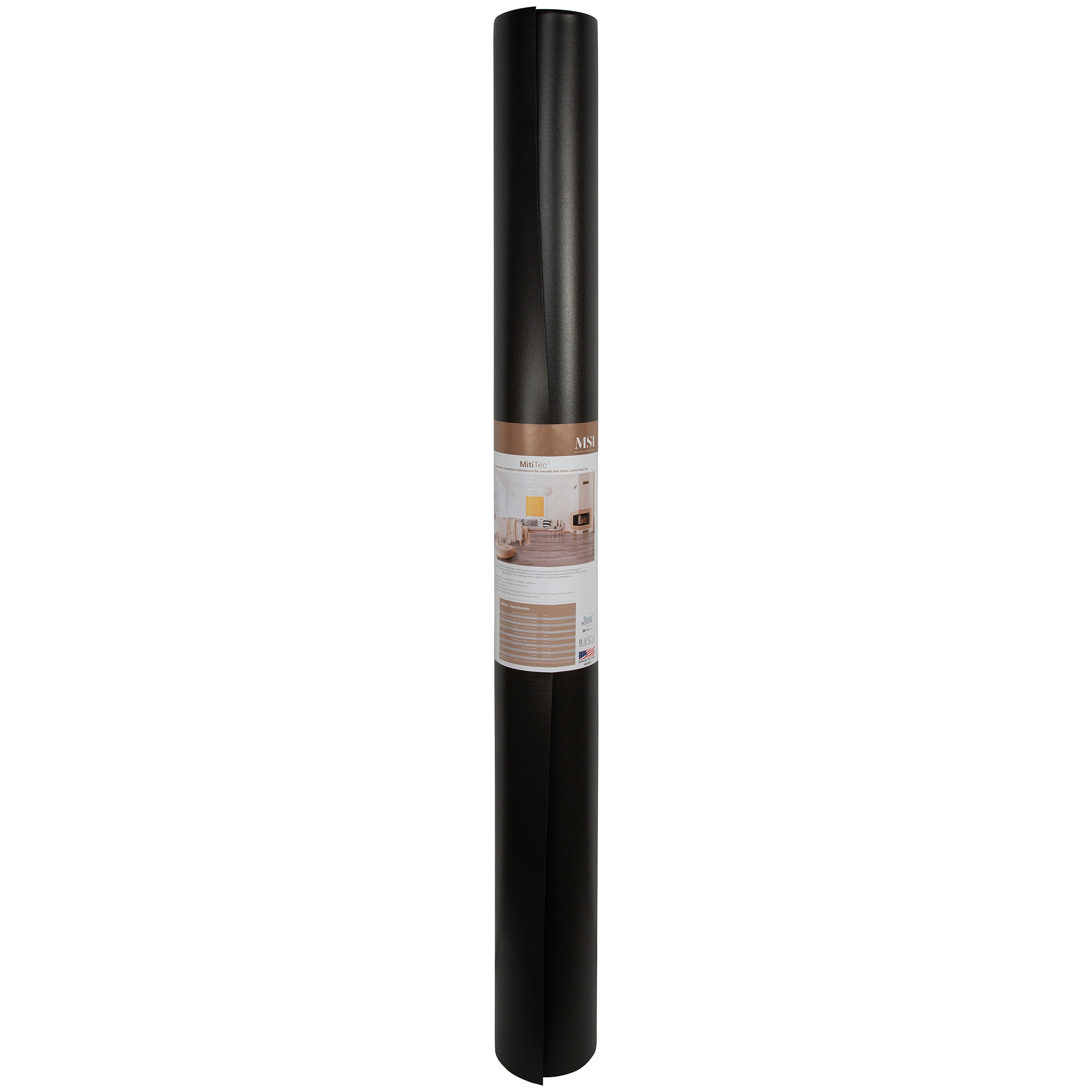 MSI Mititec 200 sq. ft. 5 ft. x 40 ft. x 1 mm Polypropylene Acoustical Underlayment for Glue Down Luxury Vinyl Flooring.