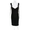 Dolce and Gabbana Womens Sleeveless Pleated Front Dress Black Size 44