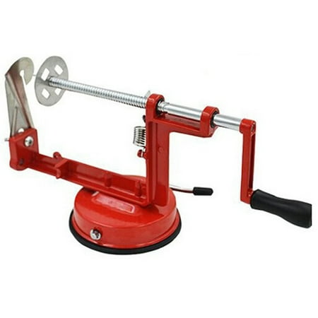 

Hxlamzoo Household Manual Rotary Potato Slicer - Hand Cranked Spiral Chip Cutter Compact Multifunctional Vegetable Spiralizer for Curly Fries & Garnishes (Red)