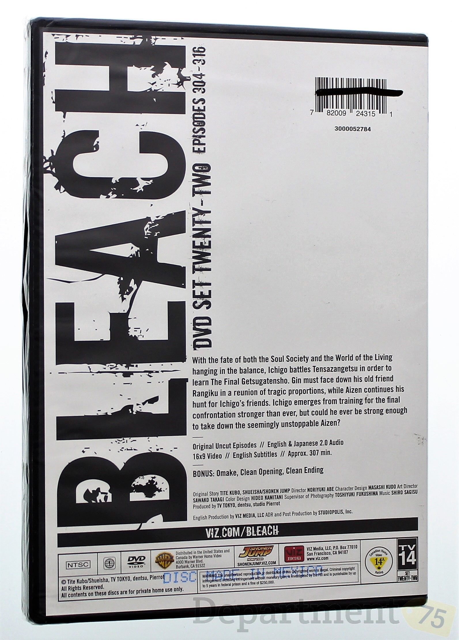 Viz Media Bleach Uncut Set 4 Part 2 (Eps 80-91) DVD*