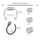 thumbnail image 2 of 15pzs Anillo Piercing Falso Nariz Septum Labios Orejas Acero Xtellar dorado, 2 of 3