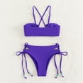 thumbnail image 5 of Conjunto De Biquini Calzoncillos sexy Ropa de playa Mujeres sólidas Micro Bikini Conjunto Trajes de baño (Púrpura M) Cgtredaw Para estrenar, 5 of 5