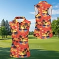 thumbnail image 3 of KUIFORTI Sunset Palm Tree Matching Couple Golf Shirts Racerback Design Golf Tennis Tank Top Soft and Comfortable Machine Washable for Golf,Tennis,Hiking,Running,Gym, 3 of 6