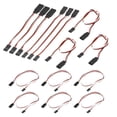 thumbnail image 1 of Cable de extensión de servo de 15 piezas, conector de 3 pines, cable de conexión macho a hembra, 26AWG, cable receptor de servo de 30 núcleos, 1 of 5