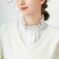 thumbnail image 2 of LoudSung Detachable Fake Collar Blouse False Collar Half Shirts Dickey Collar Top Elegant for Women Girls, 2 of 7