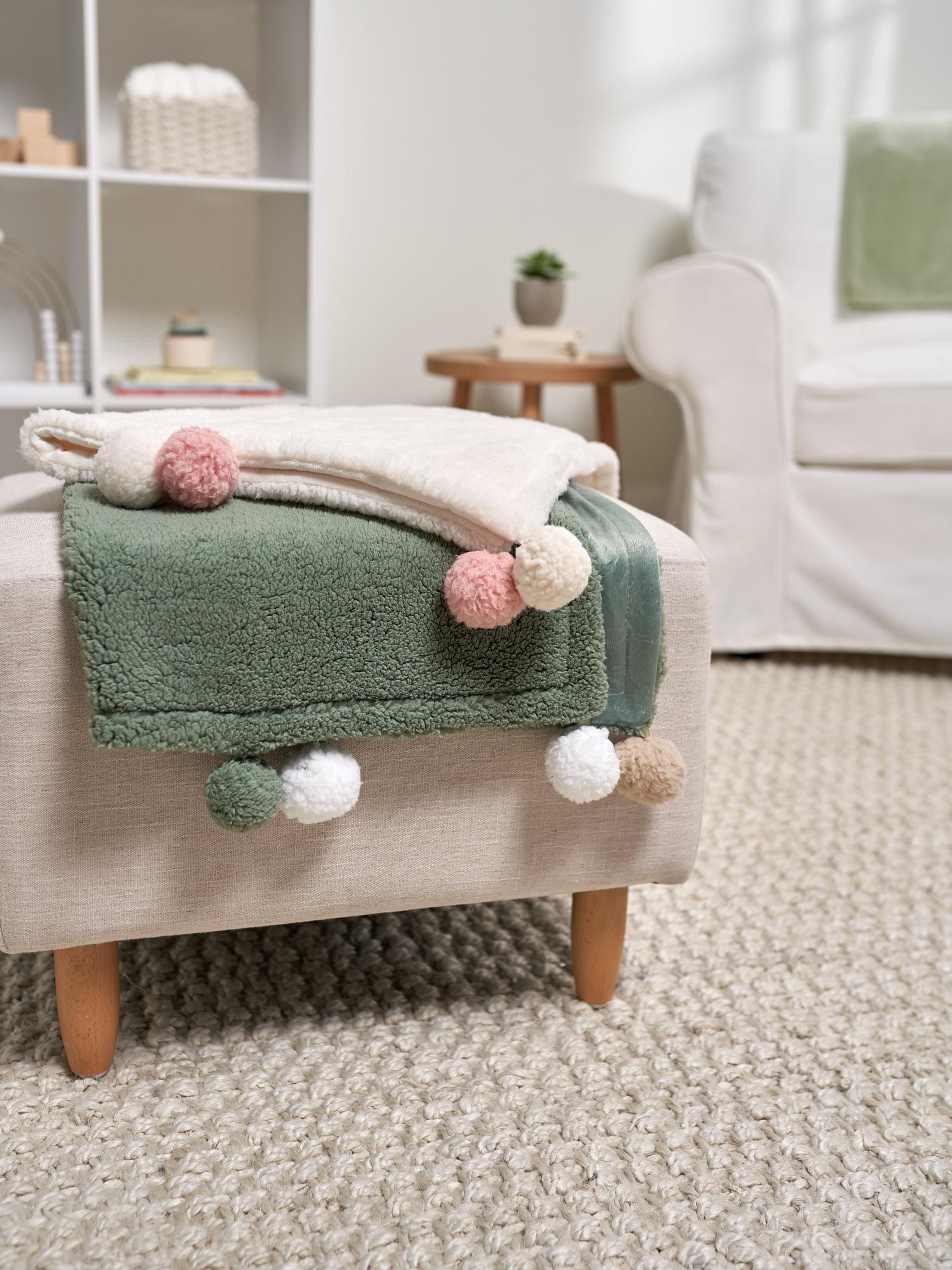 Modern Moments By Gerber Baby Boy Pompom Blanket, Green
