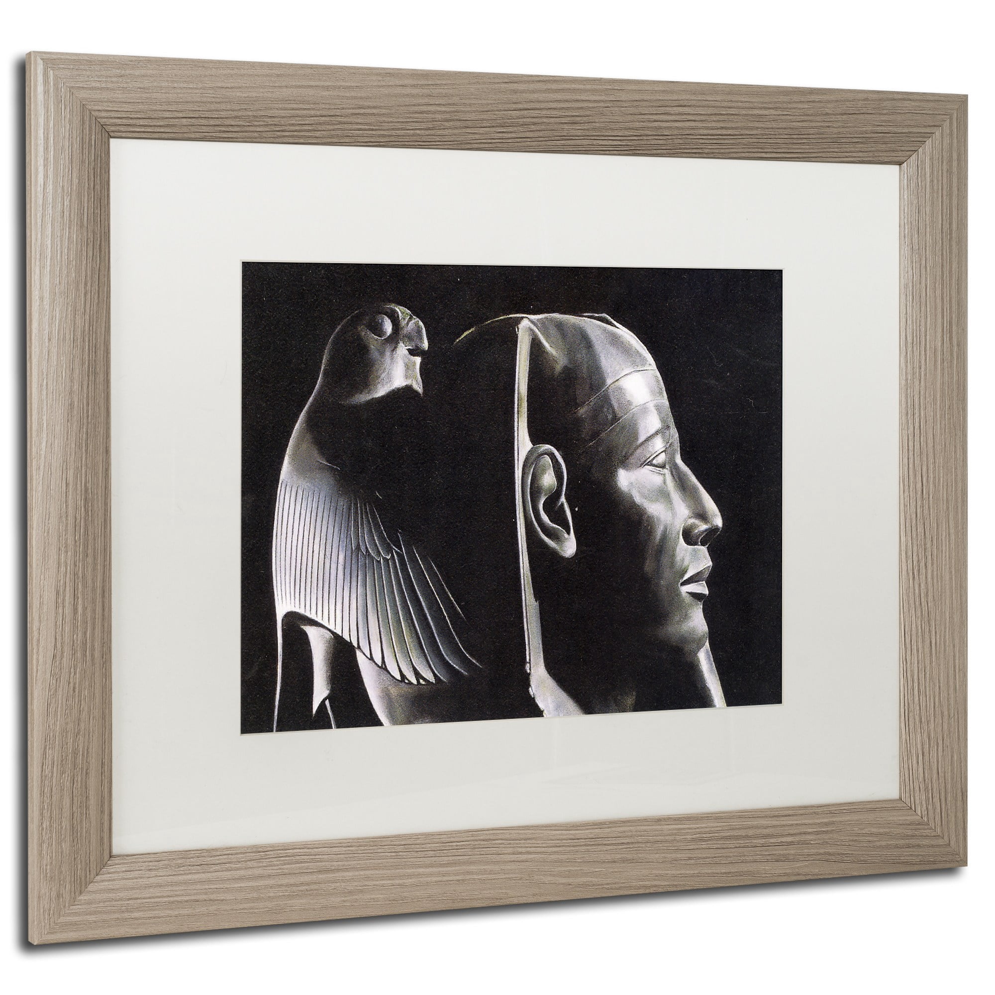 Trademark Fine Art 'Katin Parrot' Canvas Art by Nick Bantock, White Matte, Wood Frame