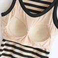 thumbnail image 2 of Tsesme Women's Striped Tank Tops with Built in Bras Round Neck Ribbed Sleeveless Tee Stretchy Slim Athletic Camisoles XL, 2 of 5