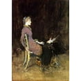 thumbnail image 2 of Whistler, James McNeill 24x32 Gold Ornate Wood Framed with Double Matting Museum Art Print Titled - Study In Black And Gold Madge ODonoghue 1883, 2 of 4