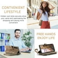 thumbnail image 5 of for Samsung Galaxy S25 Case Wallet for Women Men, Samsung Galaxy S25 Case, PU Leather Magnetic Flip Strap Wristlet Zipper Card Holder Wallet Business Phone Cover for Galaxy S25,Brown, 5 of 7