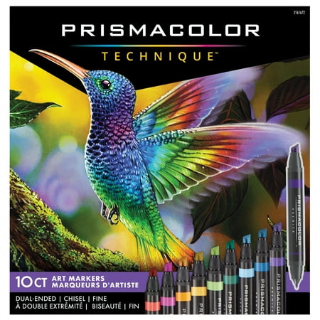 Prismacolor Technique Double-Ended Art Markers, Assorted Colors, 10 Pack