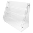 thumbnail image 4 of Expositor de tarjetas coleccionables: expositor de mesa de plástico transparente de 4 niveles para tarjetas deportivas de béisbol, baloncesto, fútbol, broches y alfileres., 4 of 7