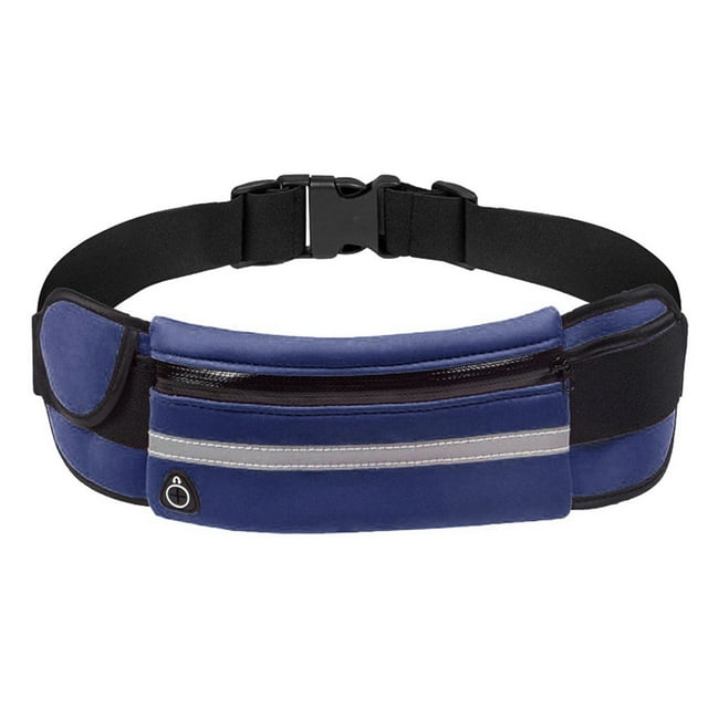 Sac de Taille Sportif Réglable Design à Rayures Réfléchissantes Pochette de Taille pour Camping Randonnée Cyclisme Course