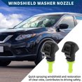 thumbnail image 3 of 2 piezas de boquilla de lavado de parabrisas delantero para Subaru Outback 2010-2014 y Subaru Legacy 2010-2014, negro y verde, 3 of 6