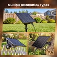 thumbnail image 5 of Mylorn Solar Outdoor String Lights 60FT, S14 LED Bulbs 25+1, 2700K Warm White Dimmable with Remote, 3 Modes, 2FT Spacing, Patio Lights for Balcony Cafe Yard Garden Decor, 5 of 9