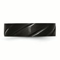 thumbnail image 3 of Titanium Swirl Design Black IP-plated 6mm Brushed/Polished Band, 3 of 10