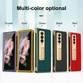 thumbnail image 6 of K-Lion for Samsung Galaxy Z Fold 3 Case, Invisible Hardware Kickstand Tempered Glass Front Film Cover Electroplating Frame Anti-Drop Shockproof Case for Samsung Galaxy Z Fold 3 7.6 Inch,Black, 6 of 6