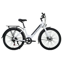 27.5" Concord Step-Thru Electric Commuter Bike, 36V, White, Fits Riders 5'1" - 6'1", Adult, Unisex
