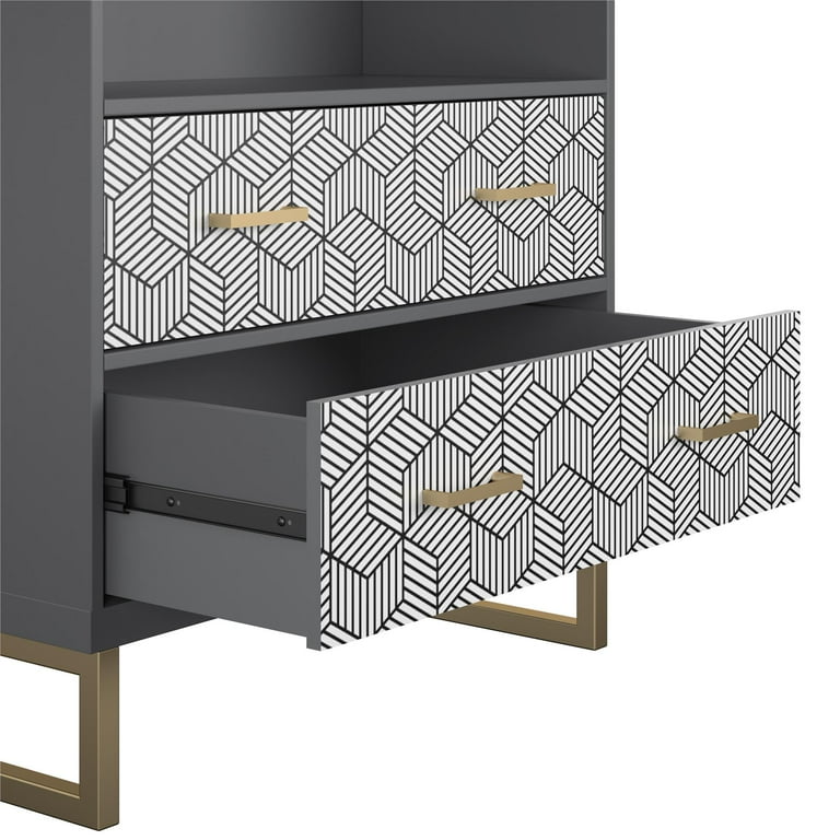 CosmoLiving by Cosmopolitan Scarlett Bookcase with Drawers