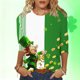 thumbnail image 1 of Uootdi St Patricks Day 3/4 Sleeve Shirt for Women Plus Size Funny Cute Saints Patrick's Tops Lucky Irish Shamrocks Printed Outfit Gift, 1 of 6