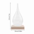 thumbnail image 3 of Storm Storm Glass Drop Shaped Storm Bottle Estación Meteorológica De Escritorio Predictor Con Base De Madera LED M, 3 of 7