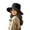 Black, variant on VBEWZET Mesh Wide Brim Bucket Sun Hat, UPF50 Windproof Chin Strap Outdoor Fishing Hat for Women Men Grey One Size